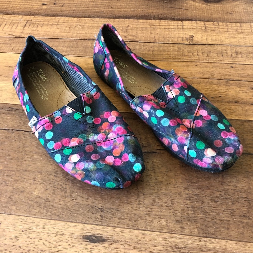 Toms Confetti Print with Dark Canvas, multicolored Toms
